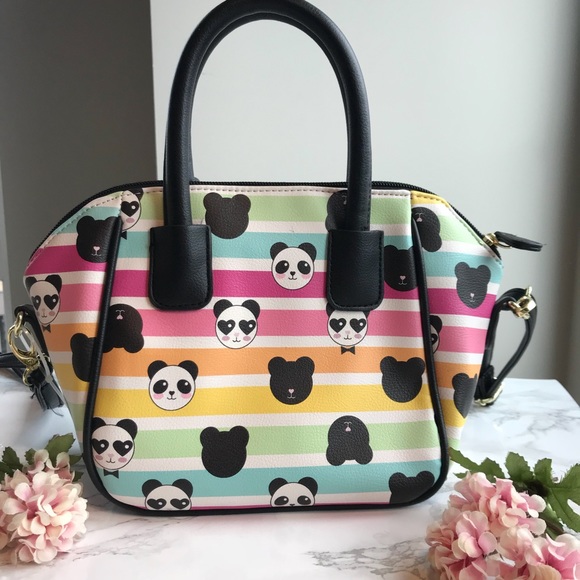 Betsey Johnson Rainbow Panda Satchel Bag - Picture 6 of 6